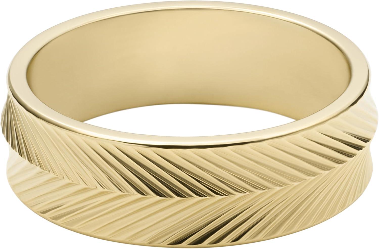 imageFossil Womens Plated Stainless Steel RingGold Harlow Linear