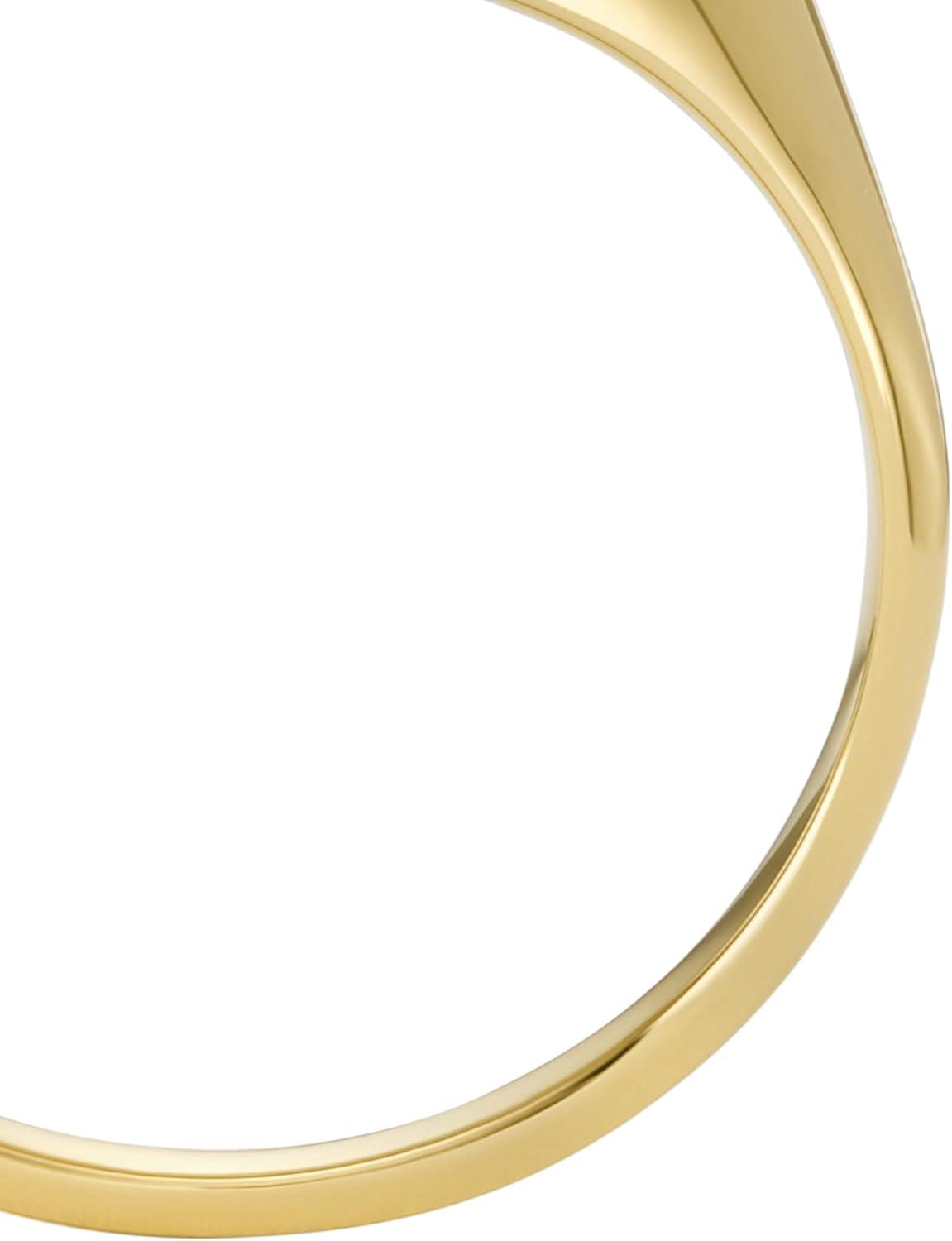 imageFossil Womens Plated Stainless Steel RingGold Harlow Signet Heart