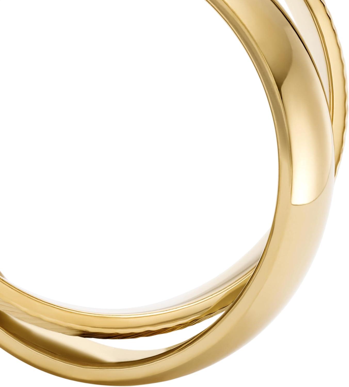 imageFossil Womens Plated Stainless Steel RingGold Harlow Stack