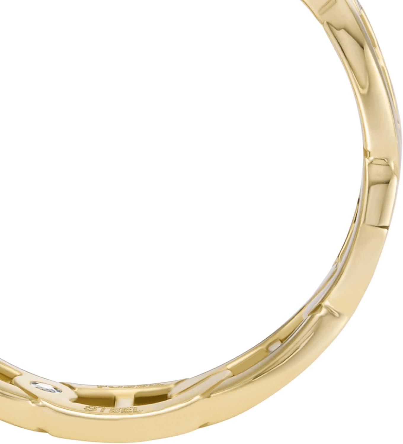 imageFossil Womens Plated Stainless Steel RingGold Heritage Link