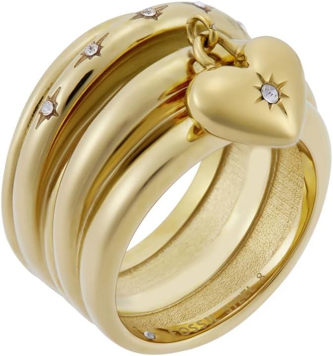 imageFossil Womens Plated Stainless Steel RingGold Sadie Heart