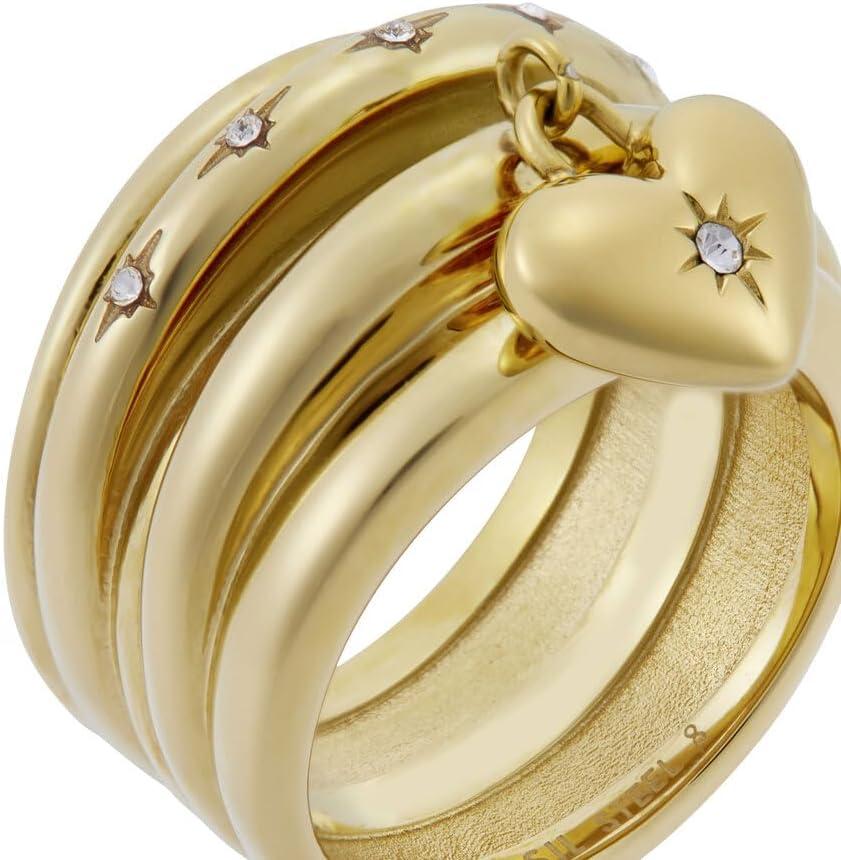 imageFossil Womens Plated Stainless Steel RingGold Sadie Heart