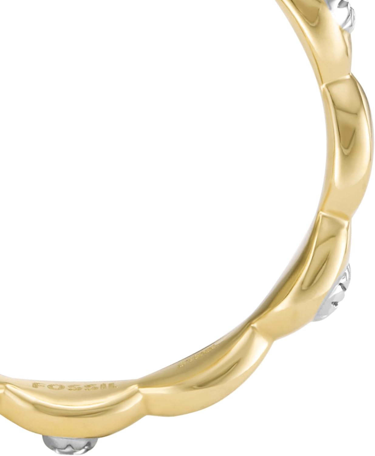 imageFossil Womens Plated Stainless Steel RingGold Sutton