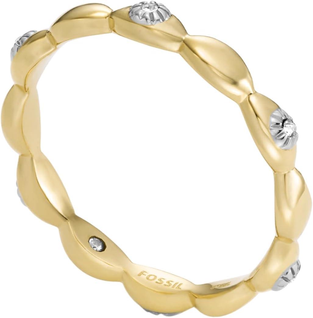 imageFossil Womens Plated Stainless Steel RingGold Sutton