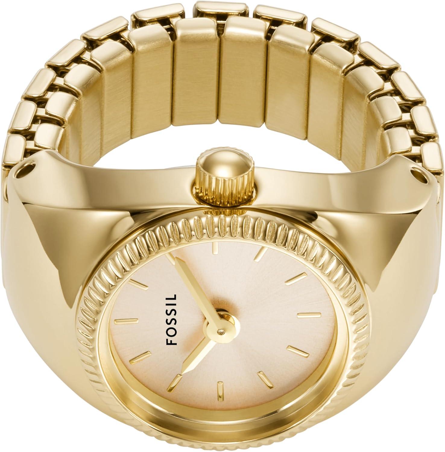 imageFossil Womens Quartz Stainless Steel TwoHand Watch RingGold