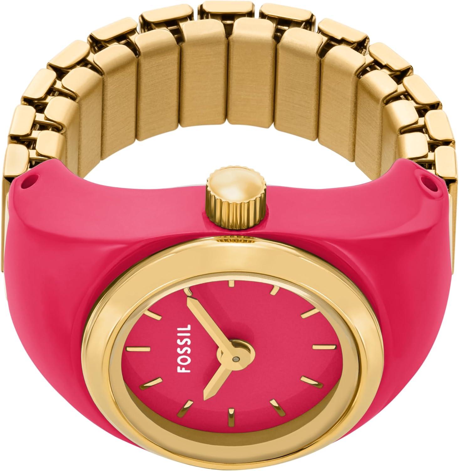 imageFossil Womens Quartz Stainless Steel TwoHand Watch RingGoldPink