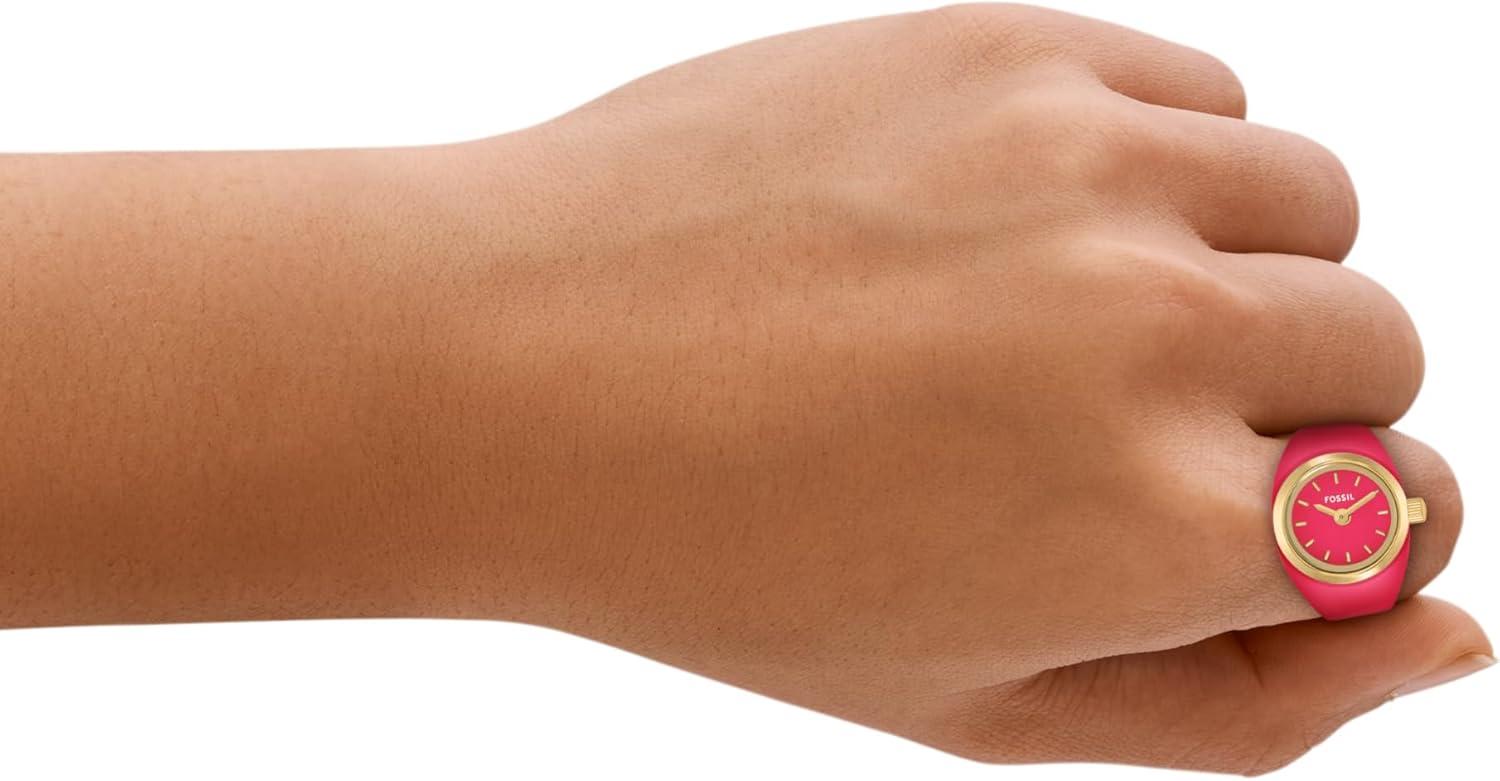 imageFossil Womens Quartz Stainless Steel TwoHand Watch RingGoldPink