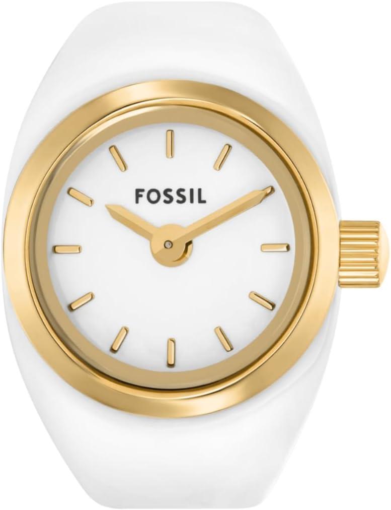 imageFossil Womens Quartz Stainless Steel TwoHand Watch RingGoldWhite
