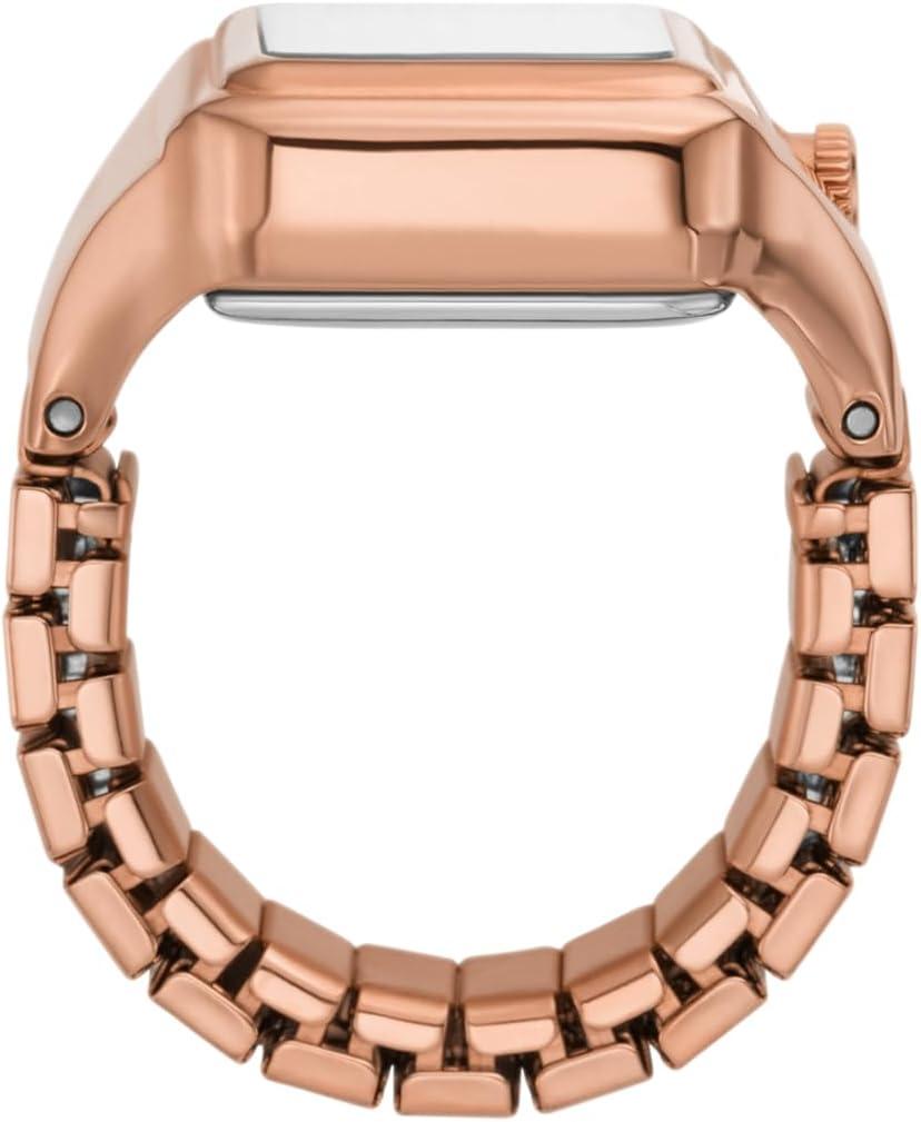 imageFossil Womens Quartz Stainless Steel TwoHand Watch RingRose Gold Raquel