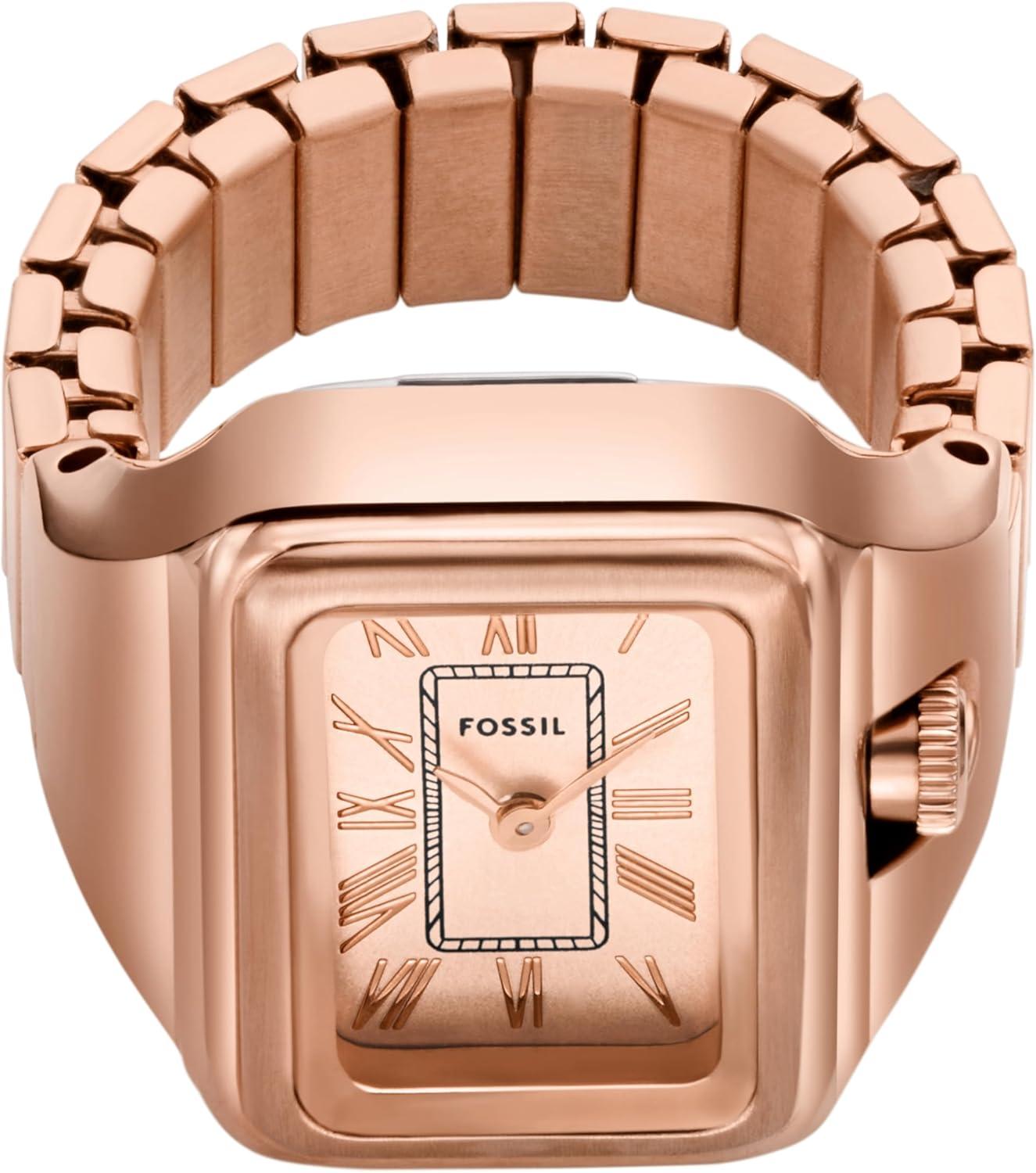 imageFossil Womens Quartz Stainless Steel TwoHand Watch RingRose Gold Raquel