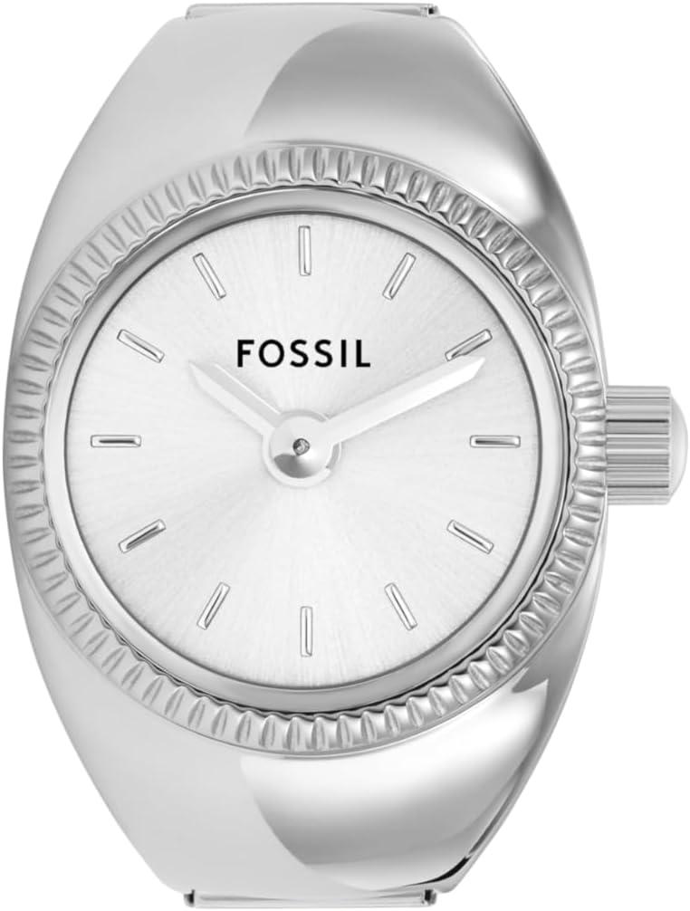 imageFossil Womens Quartz Stainless Steel TwoHand Watch RingSilver