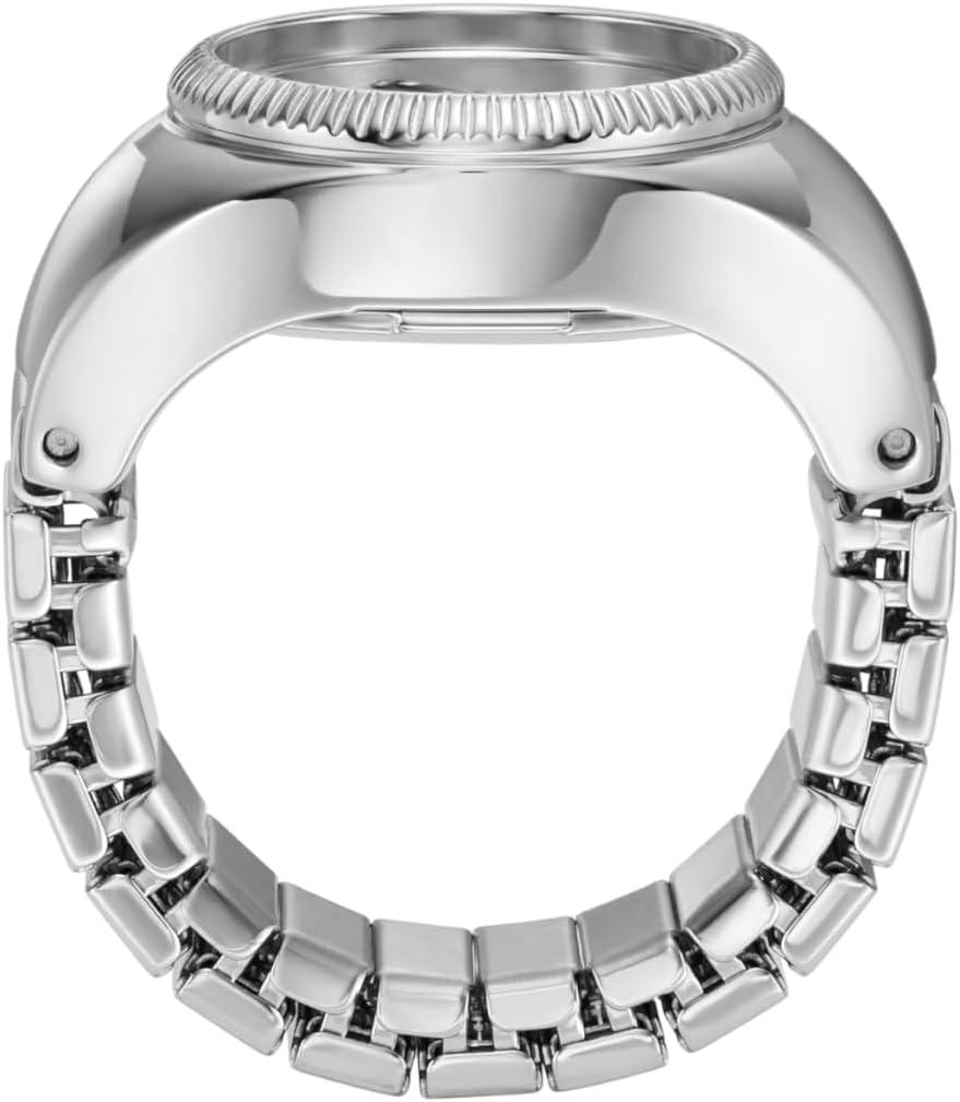 imageFossil Womens Quartz Stainless Steel TwoHand Watch RingSilver