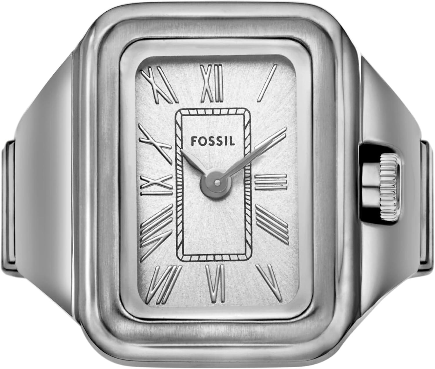 imageFossil Womens Quartz Stainless Steel TwoHand Watch RingSilver Raquel