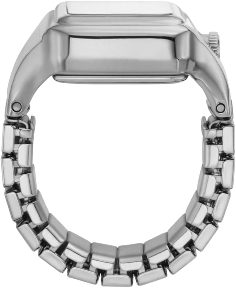 imageFossil Womens Quartz Stainless Steel TwoHand Watch RingSilver Raquel
