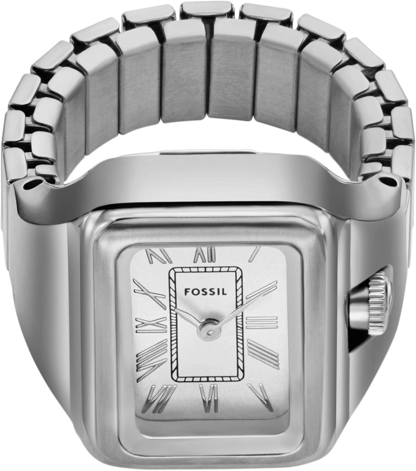 imageFossil Womens Quartz Stainless Steel TwoHand Watch RingSilver Raquel