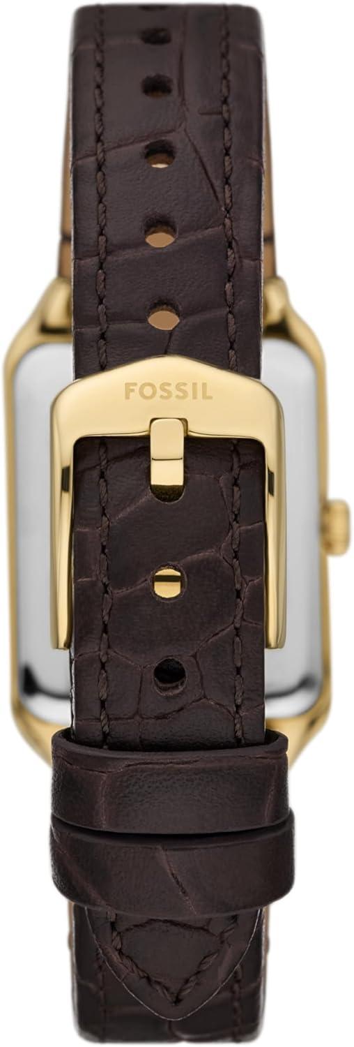 imageFossil Womens Raquel Quartz Stainless Steel ThreeHand WatchBrown LeatherGoldBrown