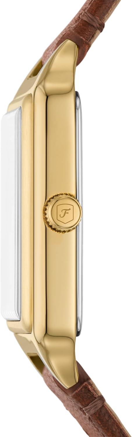 imageFossil Womens Raquel Quartz Stainless Steel ThreeHand WatchBrown LeatherGoldGray