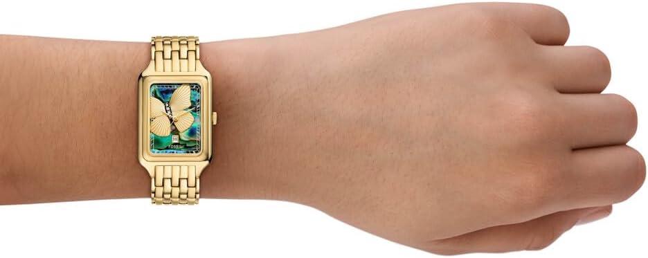 imageFossil Womens Raquel Quartz Stainless Steel ThreeHand WatchGold Butterfly