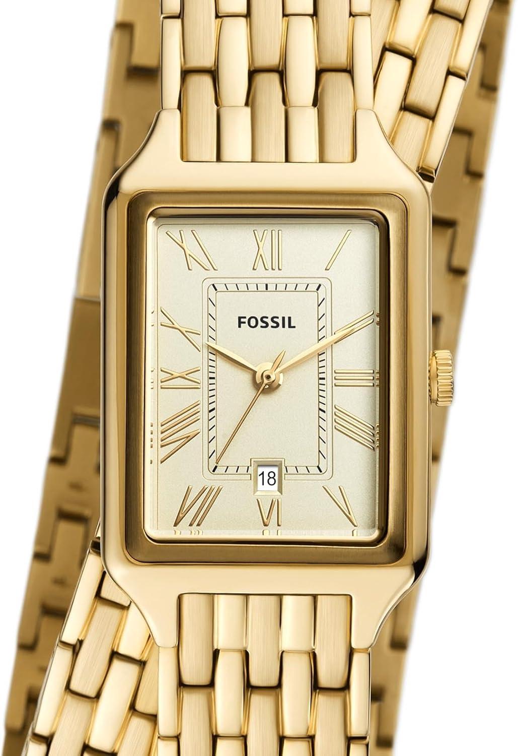 imageFossil Womens Raquel Quartz Stainless Steel ThreeHand WatchGold Double Wrap