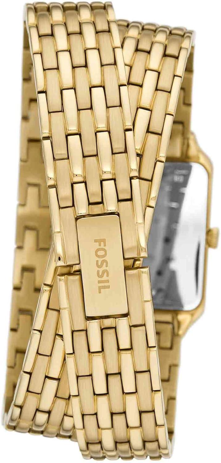 imageFossil Womens Raquel Quartz Stainless Steel ThreeHand WatchGold Double Wrap