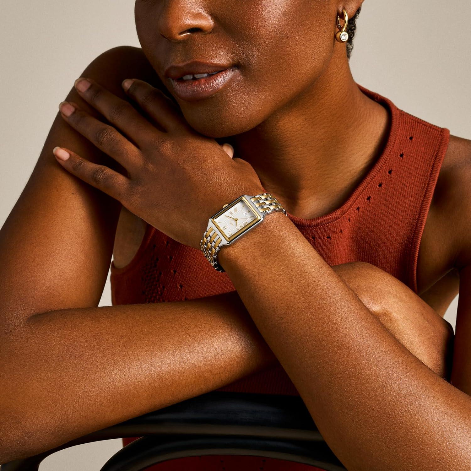 imageFossil Womens Raquel Quartz Stainless Steel ThreeHand WatchGoldSilver