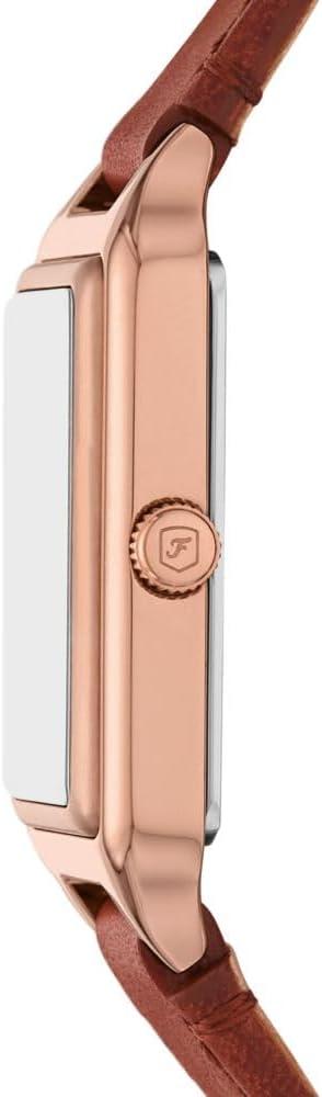 imageFossil Womens Raquel Quartz Stainless Steel ThreeHand WatchRed LeatherRose Gold Gift Set