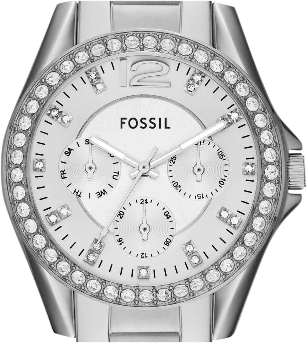 imageFossil Womens Riley Stainless Steel Multifunction WatchSilver