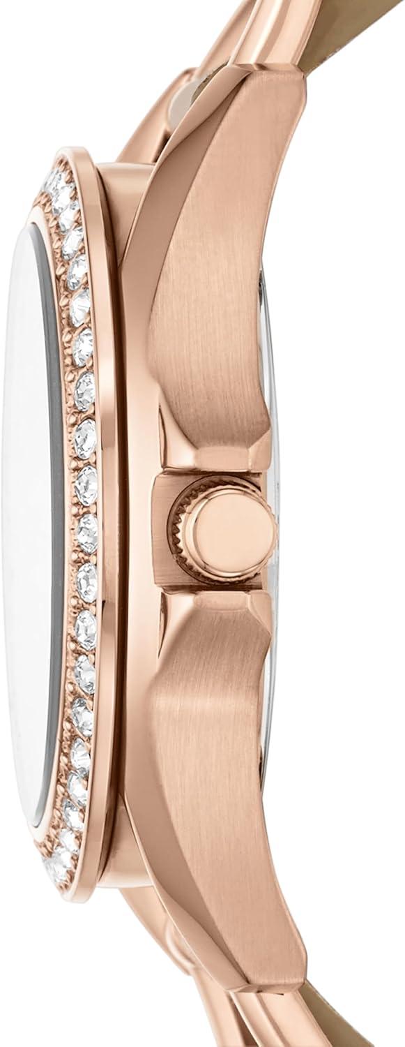 imageFossil Womens Riley Stainless Steel Multifunction WatchTan LeatherRose Gold