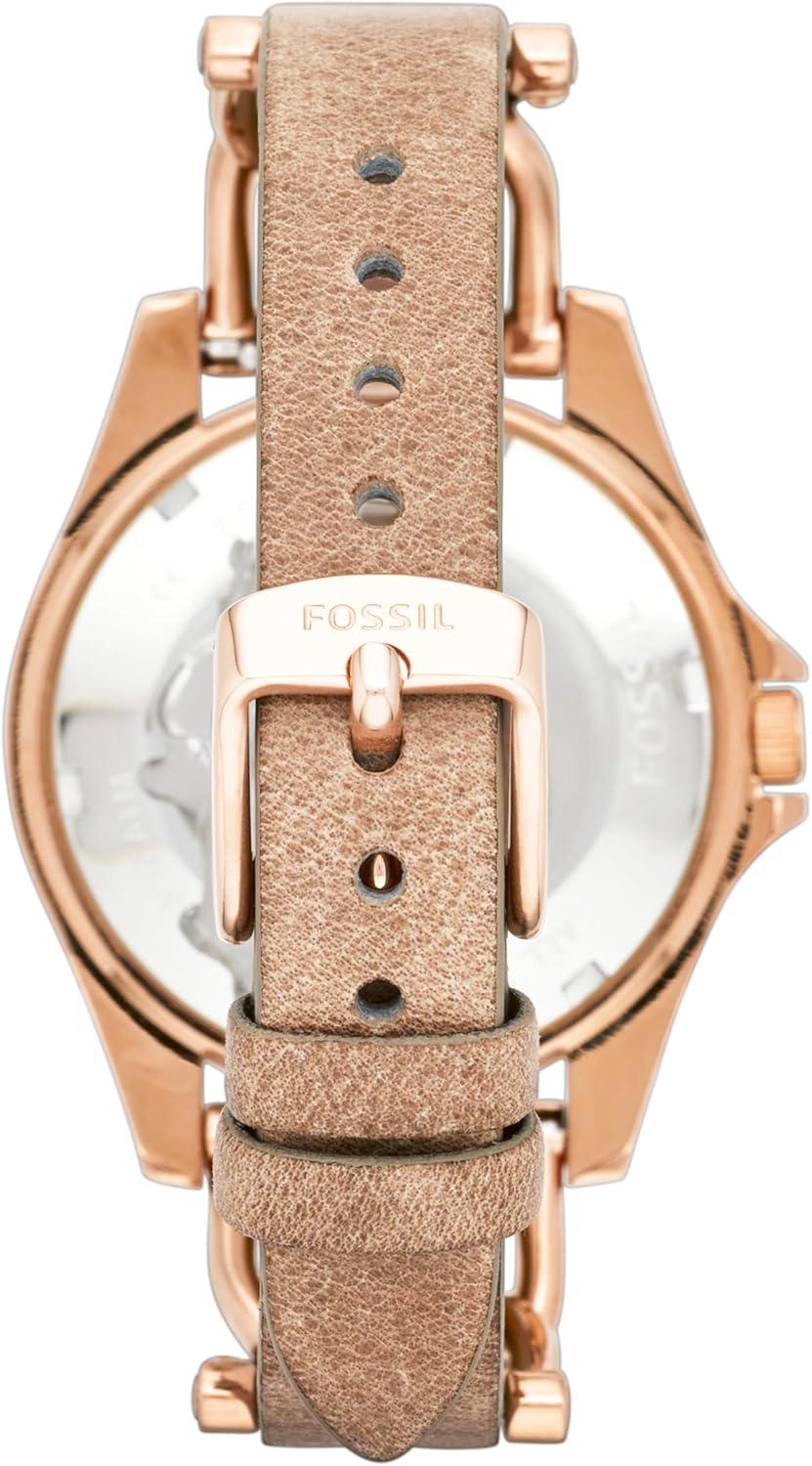 imageFossil Womens Riley Stainless Steel Multifunction WatchTan LeatherRose Gold