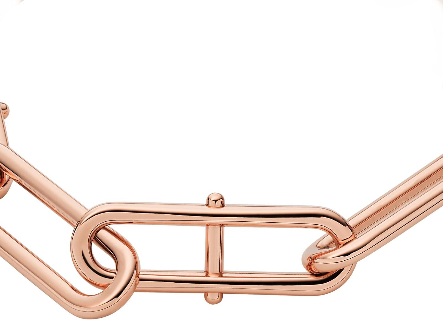 imageFossil Womens Rose GoldTone Stainless Steel Chain or Beaded Bracelet for WomenHeritage Rose Gold DLink