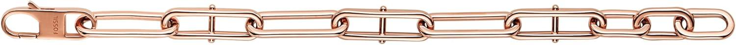 imageFossil Womens Rose GoldTone Stainless Steel Chain or Beaded Bracelet for WomenHeritage Rose Gold DLink
