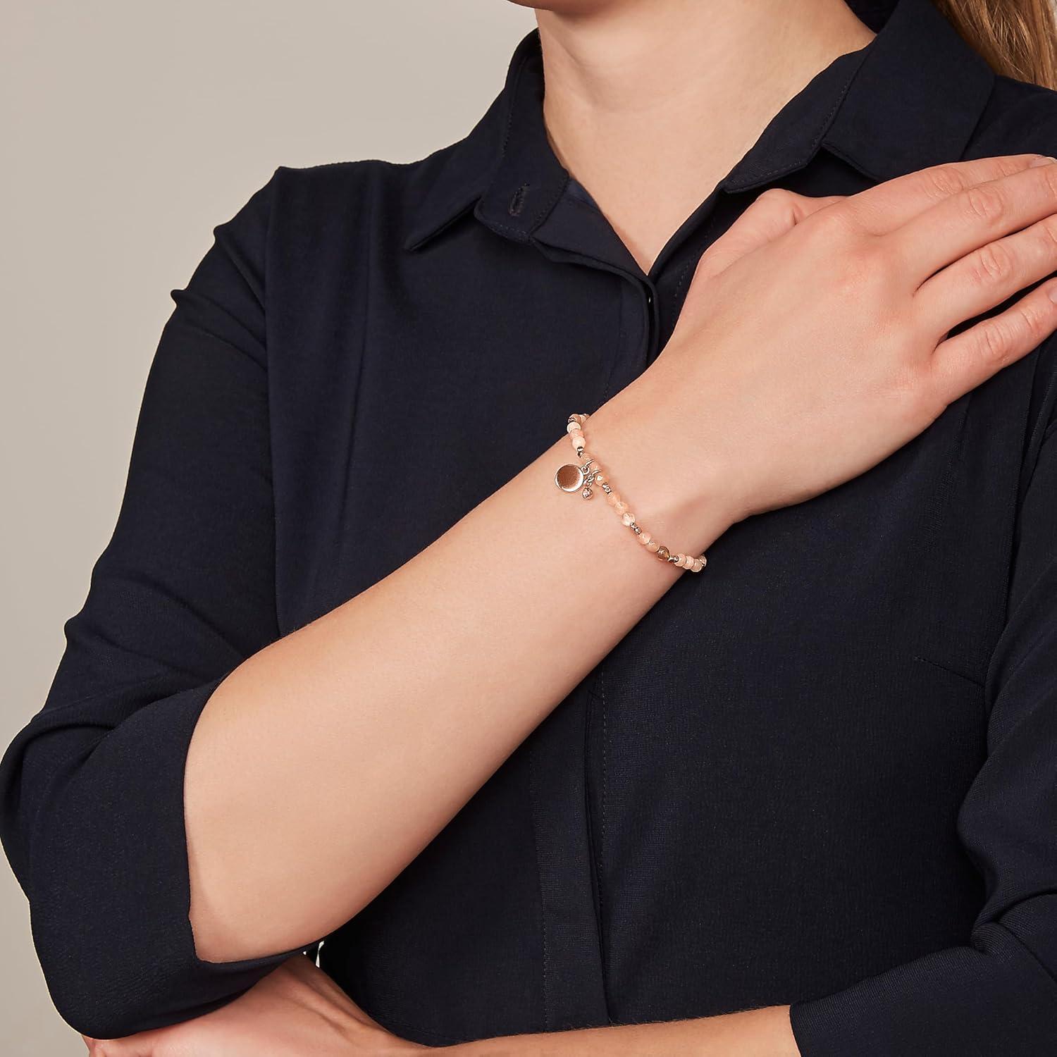 imageFossil Womens Rose GoldTone Stainless Steel Chain or Beaded Bracelet for WomenRose Gold Moonstone