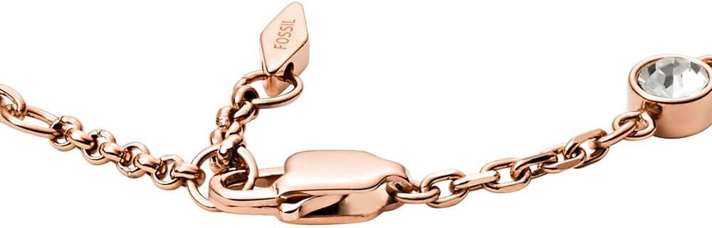 imageFossil Womens Rose GoldTone Stainless Steel Chain or Beaded Bracelet for WomenRose Gold Pink Mother of Pearl