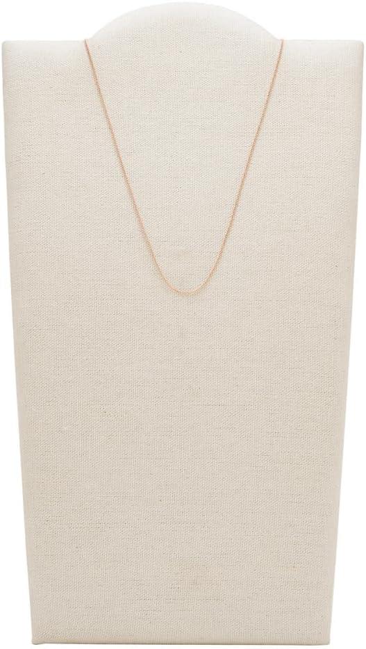imageFossil Womens Rose GoldTone Stainless Steel Pendant Chain Necklace for Women18 Rose Gold Charm Necklace Starter