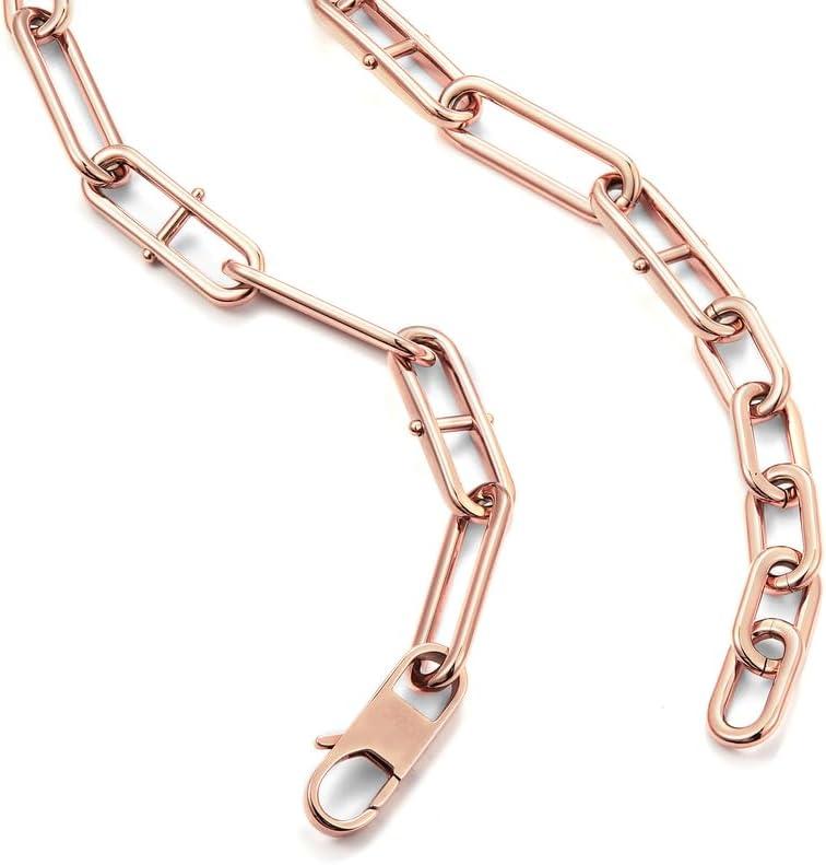 imageFossil Womens Rose GoldTone Stainless Steel Pendant Chain Necklace for WomenHeritage Rose Gold DLink