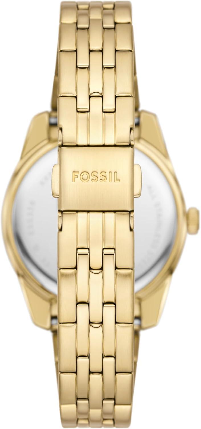 imageFossil Womens Scarlette Mini Quartz Stainless Steel ThreeHand Watch Color GoldGold Model ES5338