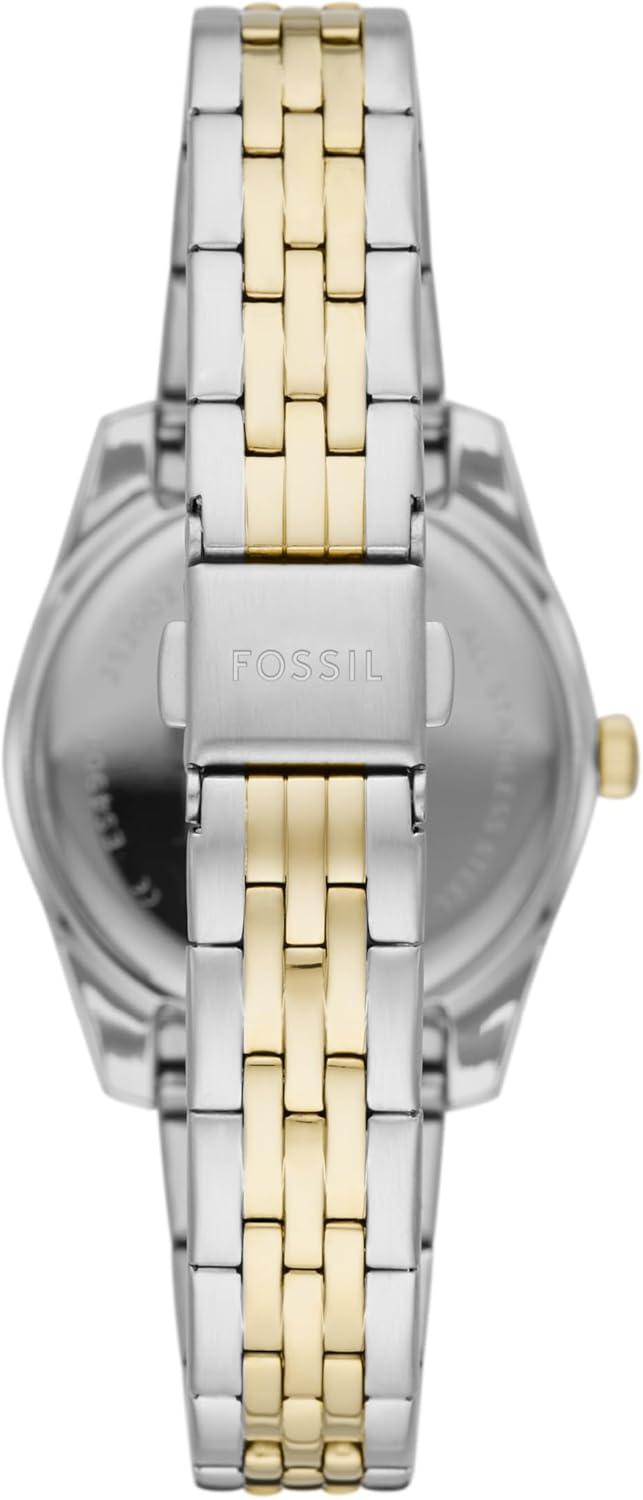 imageFossil Womens Scarlette Mini Quartz Stainless Steel ThreeHand Watch Color GoldSilver Model ES4949