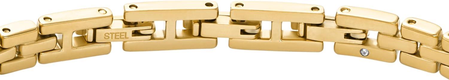 imageFossil Womens Stainless Steel Chain BraceletGold Arden Links