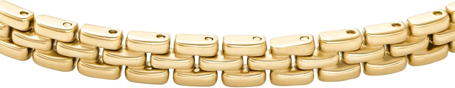 imageFossil Womens Stainless Steel Chain BraceletGold Arden Links