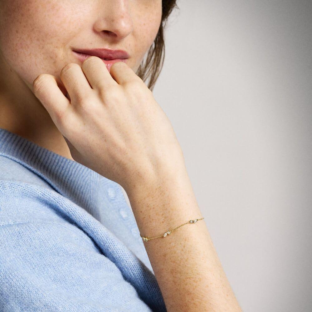 imageFossil Womens Stainless Steel Chain BraceletGold Ellis Et Moi