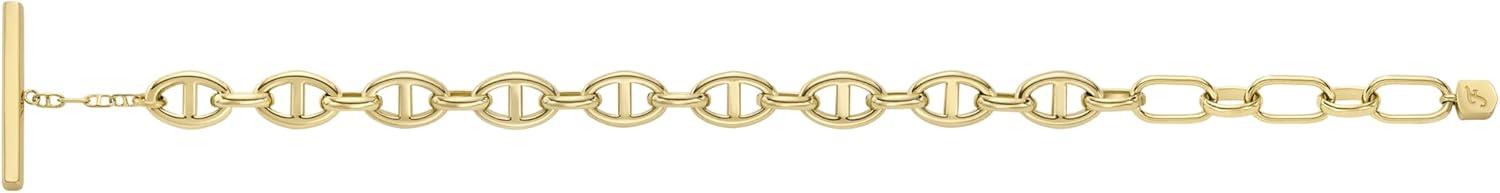 imageFossil Womens Stainless Steel Chain BraceletHeritage DLink Toggle