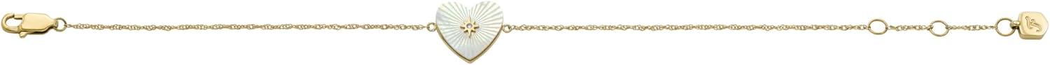 imageFossil Womens Stainless Steel Chain BraceletMOP Heart