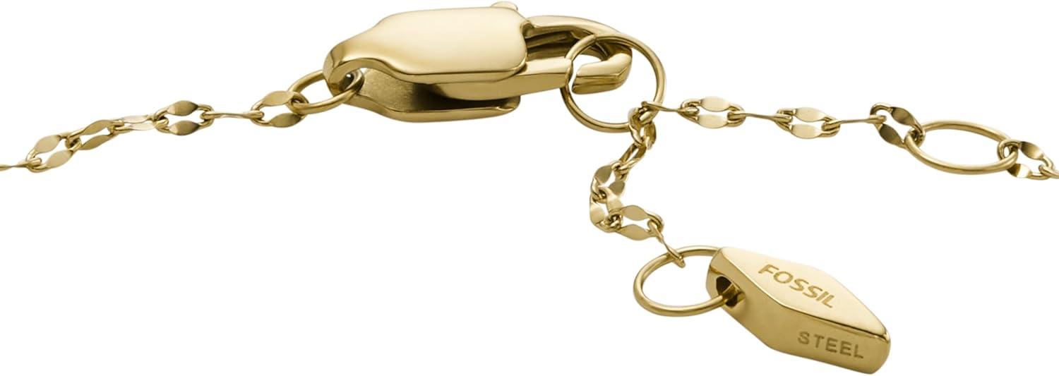 imageFossil Womens Stainless Steel Chain BraceletSadie TwoTone Station Heart