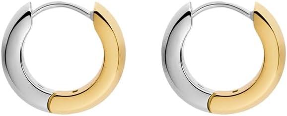 imageFossil Womens Stainless Steel DangleDrop or Hoop Earrings for WomenGoldSilver Ellis Hoop