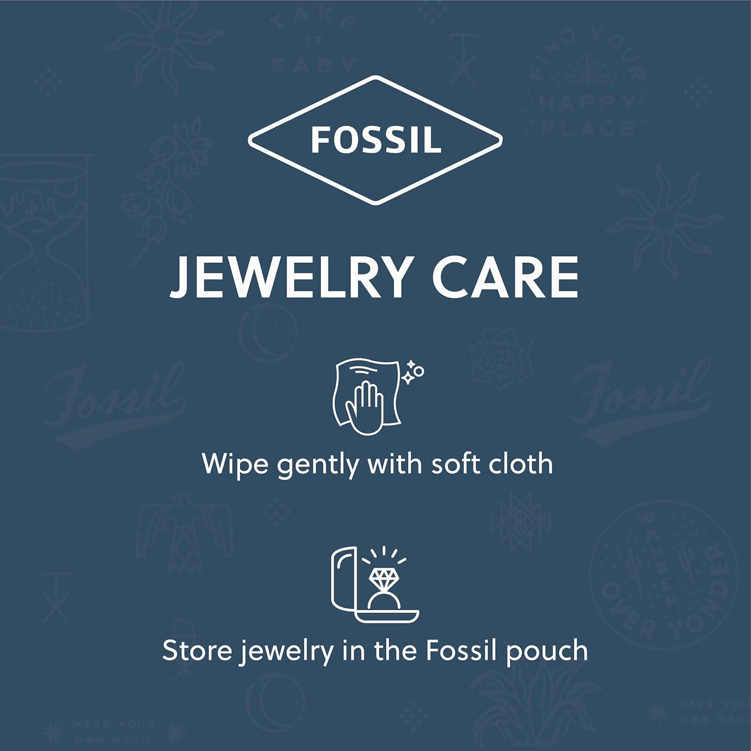 imageFossil Womens Stainless Steel DangleDrop or Hoop Earrings for WomenGoldTone Sterling Silver Glitz Hoop