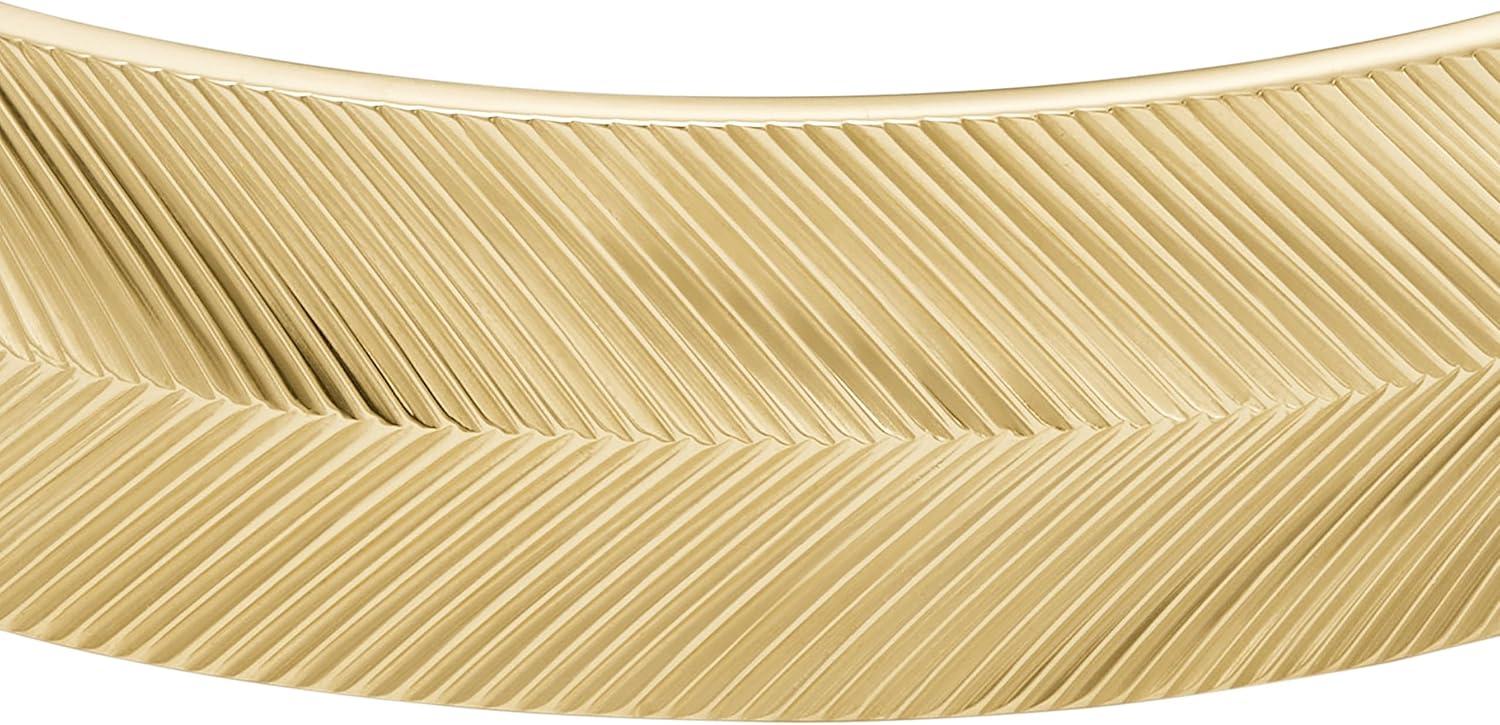 imageFossil Womens Stainless Steel GoldTone Bangle BraceletGold Harlow Linear Texture Cuff