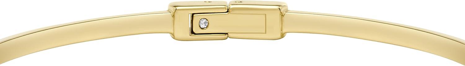 imageFossil Womens Stainless Steel GoldTone Bangle BraceletGold Heritage DLink Bangle