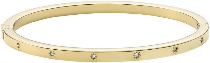 imageFossil Womens Stainless Steel GoldTone Bangle BraceletGold Star Glitz Bangle