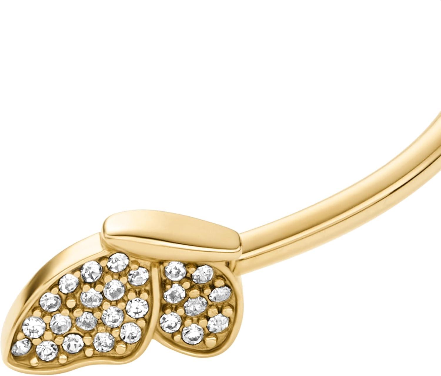 imageFossil Womens Stainless Steel GoldTone Bangle BraceletGold Sutton Butterfly