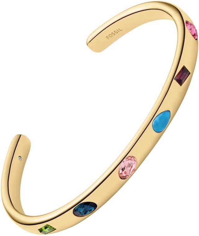 imageFossil Womens Stainless Steel GoldTone Bangle BraceletGoldStone